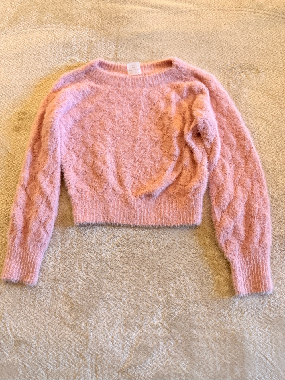 Abercrombie Kids Pink Fuzzy Sweater Size 9/10